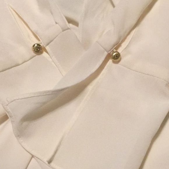 Marchesa Rose Long Sleeve Neck Tie Blouse - Picture 9 of 13